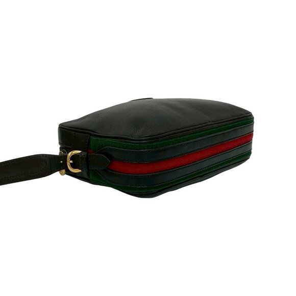 GUCCI Black Leather Shoulder Bag - Picture 7 of 10